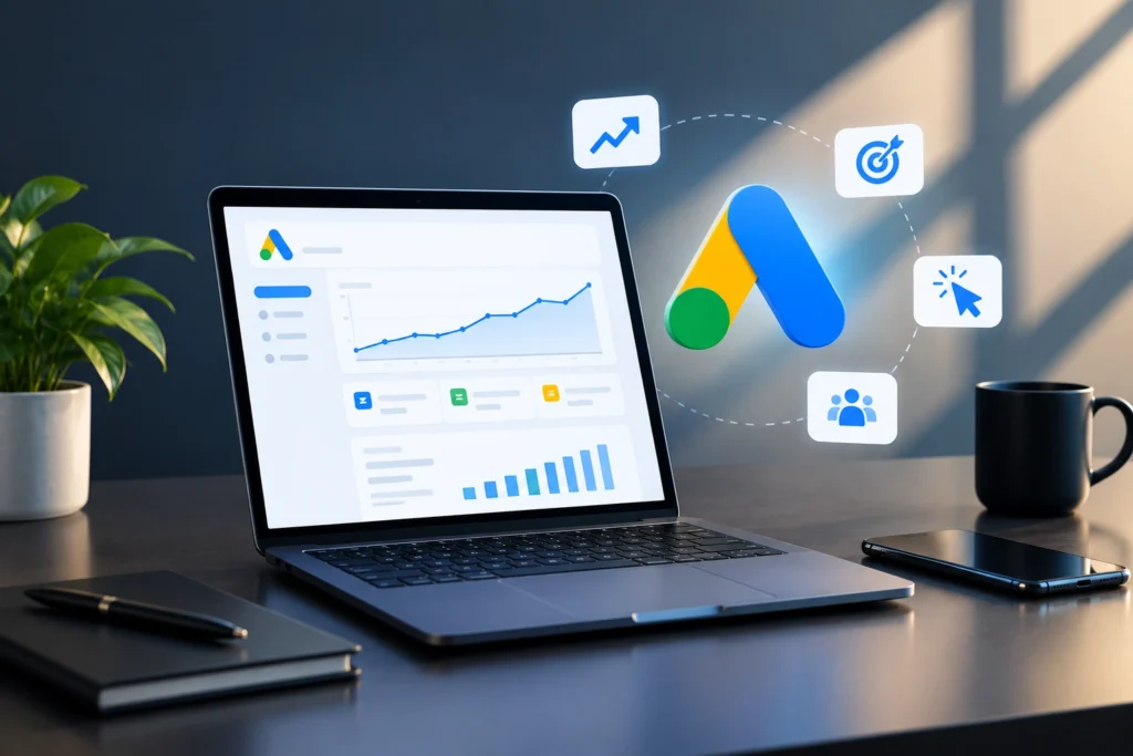 Google Ads Services in Calicut​ laptop image